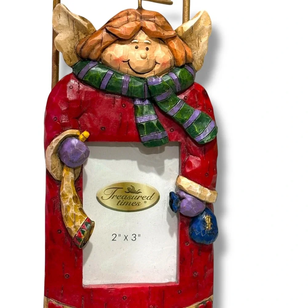Cherished Times Resin Angel Photo Frame Christmas Ornament Holiday‎ Decor